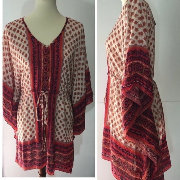 Angie Women's Batwing Peasant Dress Size Small - Picture 1 of 7